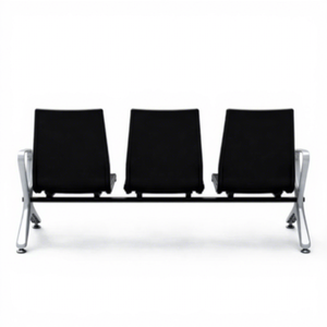 Silla de Espera Pública de 3 Plazas, Sillas de Sala de Espera <span class=keywords><strong>para</strong></span> Oficina, Hospital, Aeropuerto, Banco con Estructura Metálica y Asiento de Plástico <span class=keywords><strong>para</strong></span> Recepción - Product Image 4