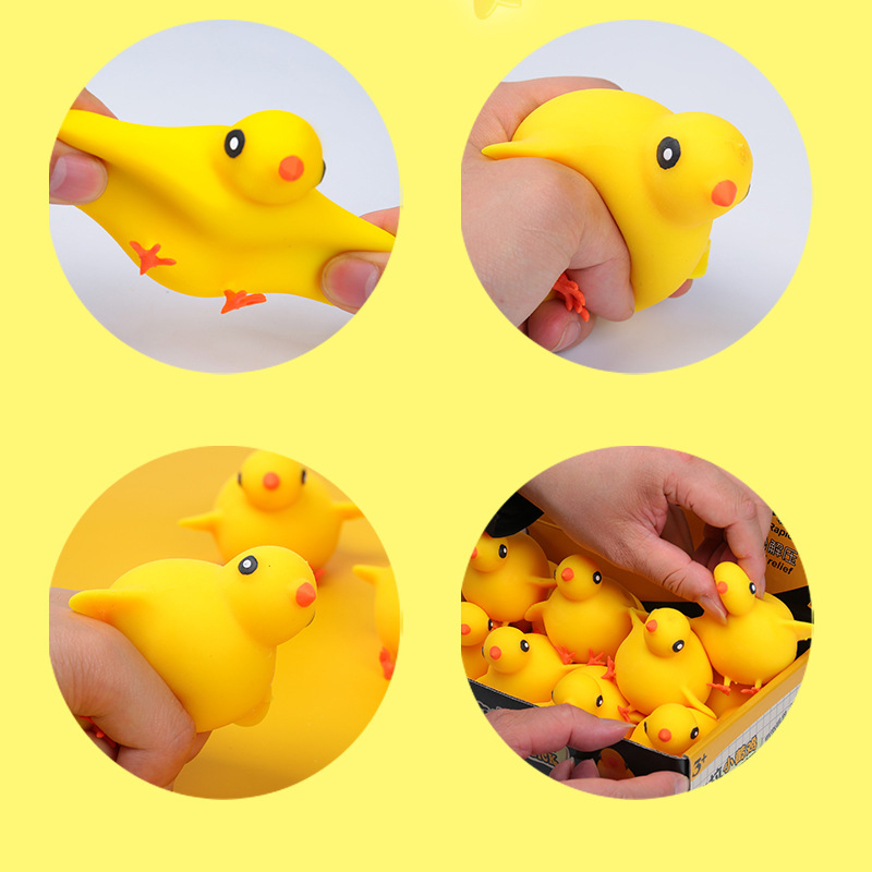 【レア】未開封 YELLOW FRIED CHICKENz グッズ 限定 EE467 TPR Yellow Chick Chicken Quick Rebound Vent Squishies
