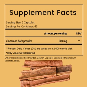 Capsules d'extrait de cannelle OEM ODM, soutien du métabolisme, énergie et santé cardiaque, antioxydant, soutien digestif, végétalien, sans OGM - Product Image 2