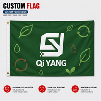 Drapeau rectangulaire promotionnel en polyester 3x5 pieds, impression numérique, bannière personnalisée avec mât en aluminium - Écologique pour les événements