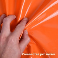 Cuir artificiel PVC imperméable pour bagages et accessoires, cuir verni brillant adhésif sans plis