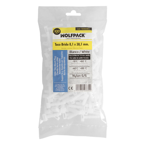 Fascette stringicavo in nylon bianco da 8 mm (confezione da 100 unità) - Product Image 4