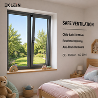 Ventana de Aluminio con Rotura de Puente Térmico y Doble Acristalamiento Low-E para Viviendas Residenciales