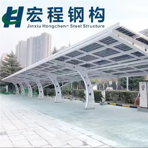 Structure en acier solaire, abri de stationnement pour voiture, abri de recharge pour voiture, carport, structure solaire - Product Image 1