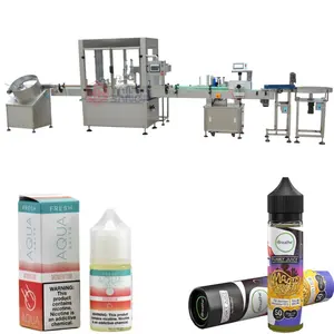 Automatic 30ml 60ml 100ml Chubby Gorilla Bottle Filling Line PG and VG Liquid Filling and Capping Machine