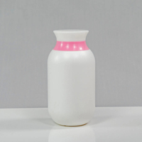 Bouteille en plastique HDPE pour compléments vitaminiques, conteneur vide pour pilules avec bague de col colorée amovible, capsule alimentaire, logo personnalisé