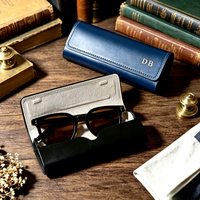 Étui à lunettes personnalisé pour enfants, étui à lunettes de soleil sur mesure, étui de rangement en cuir magnétique vintage, doublure en microfibre, lunettes