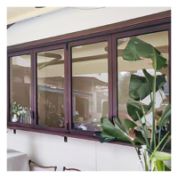 Fenêtre pliante verticale en aluminium à double vitrage pour balcon commercial