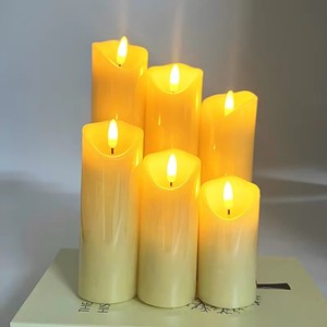 شمعة <span class=keywords><strong>LED</strong></span> تعمل بالبطارية مع وظيفة التحكم عن بعد، مصنوعة من شمع البارافين، مناسبة للأعراس وأعياد الميلاد والكريسماس وديكور المنزل - Product Image 4