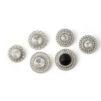 Boutons de vêtements en alliage avec logo personnalisé, boutons ornés de diamants, boutons résistants à l'usure pour jeans, vestes, robes, polos