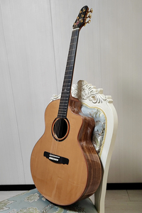 <span class=keywords><strong>Guitarra</strong></span> acústica Yulong Guo de doble tapa con Koa Back y Side de Aiersi - Product Image 6