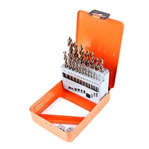 Jeu de forets hélicoïdaux SONGQI 25 pièces <span class=keywords><strong>HSS</strong></span> M35 DIN338 5% Cobalt à haute teneur en cobalt pour acier inoxydable/aluminium/<span class=keywords><strong>inox</strong></span> - Product Image 1