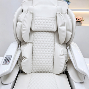 Fauteuil de pédicure électrique inclinable de luxe en or blanc avec bol en verre doré pour salon de beauté des ongles - Product Image 2