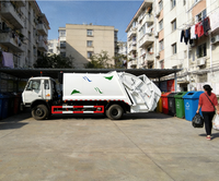 Camion compacteur à ordures Dongfeng 4X2 diesel manuel de 8 à 12 mètres cubes avec pompe et moteur en stock