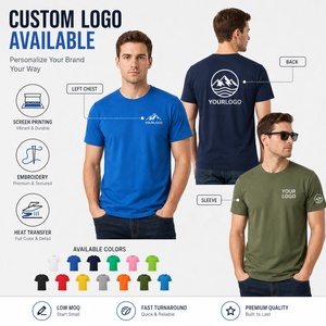 เสื้อยืดผู้ชายโลโก้แบบกำหนดเอง ทรงปกติ ผ้าโมดอลเนื้อนุ่มหรูหรา เป็นมิตรกับสิ่งแวดล้อม แห้งเร็ว ระบายอากาศได้ดี แขนสั้น คอกลม - Product Image 2