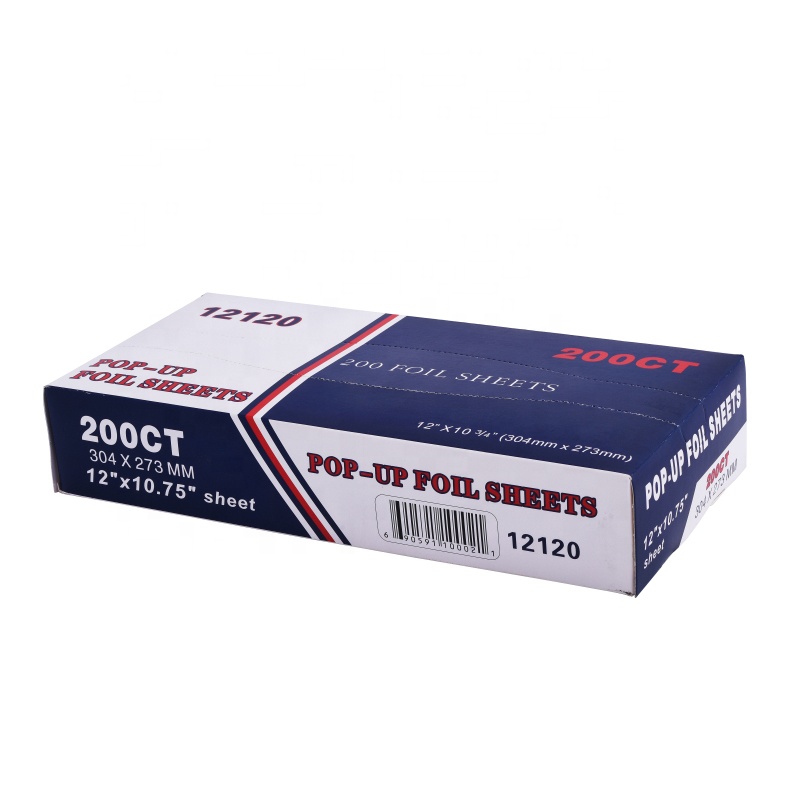 Лидер продаж, прочные тисненые алюминиевые фольги, всплывающие листы из фольги для кухонного использования, упаковки пищевых продуктов, барбекю, для улицы