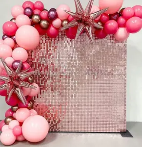 Pannelli Murali con Paillettes 8x8 ft, Decorazione 3D con Glitter, Sfondo per Matrimoni - Product Image 1