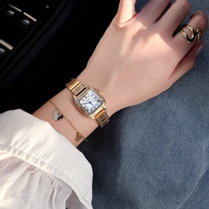 Scottie 9896 Orologio Classico Quadrato <span class=keywords><strong>Vintage</strong></span> con Quadrante Romano e Cinturino in Acciaio Inossidabile, Design di Lusso per Signora - Product Image 5