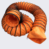 Tuyau de ventilation minier flexible en PVC renforcé de 16 pouces 10 m Tuyau de ventilation minier en bâche