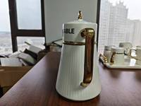 Ensemble de tasses et théière en céramique de porcelaine NOVALITABLE, classique, multi-usages, service à thé pour la maison, vaisselle de luxe légère, portable, capacité de 150 ml