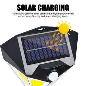 Lampes murales intelligentes à énergie solaire pour extérieur, LED 6500K, angle de faisceau de 120°, lampes murales pour jardin et cour - Product Image 3