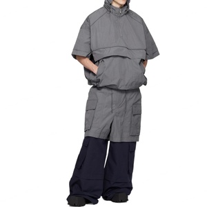 Pantalones Cargo Grises y Azul Marino de Moda al por Mayor con 4 Bolsillos, Pantalones Cargo Holgados para Hombre - Product Image 5