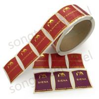 Feuille noire estampage petite taille bouteille corps parfum vinyle étiquettes autocollant étiquette autocollante permanente