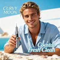 CURVY MOON IPX6 Nettoyeur de dents électrique à ultrasons, détartreur dentaire, nettoyeur de tartre dentaire étanche avec 5 modes de nettoyage