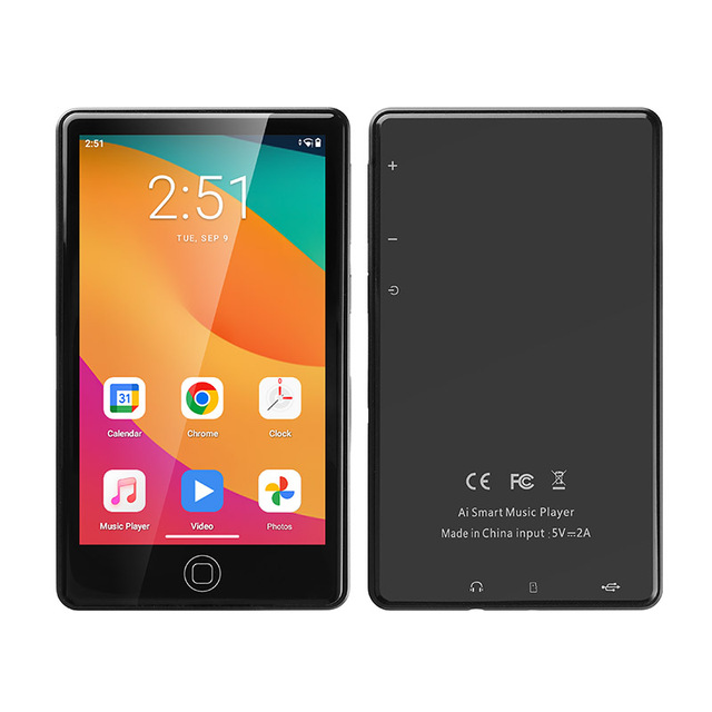 4.0 Inch IPS Touch Screen MP4 Player with 4GB RAM 64GB Storage Android 14 Battery Metal Frame
