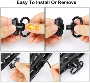 Phụ kiện săn bắn ngoài trời, móc khóa nhanh tháo rời chiến thuật <span class=keywords><strong>QD</strong></span>, nút nhấn nặng, 1.25 inch, xoay dây đeo <span class=keywords><strong>QD</strong></span> - Product Image 3