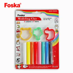 Foska 아이 다채로운 비 독성 공기 건조 폴리머 플라 스티 모델링 점토