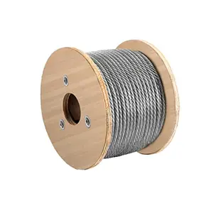 Fishing Wire Rope 1x7 1x19 7x7 7x19 Steel Cable Galvanized Steel Wire Rope For Hoist Lifting Crane Web Sling