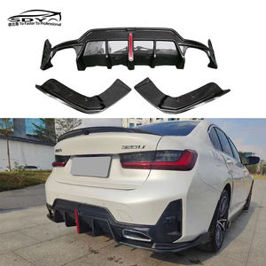 G20 lci <span class=keywords><strong>M</strong></span> ตัวกระจายแสงคาร์บอนไฟเบอร์สไตล์สปอร์ต V พร้อมไฟกันชนหลังสำหรับ BMW 3 Series G20 G28 lci - Product Image 2