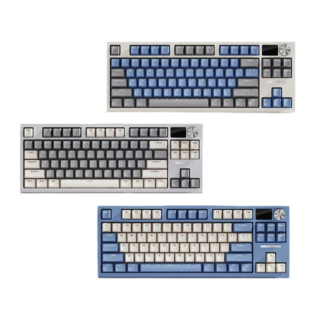 Langtu LT84 Sandwich Mount HotSwap RGB Wireless Tri-Mode Golden Switch Mechanical Keyboard With Knob