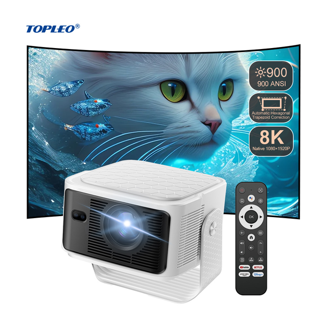 Topleo ultra Short Throw Projector 8k Smart Android 14 Hy350 Portable hd 4k 1080p Home Theater Video Mini Projector