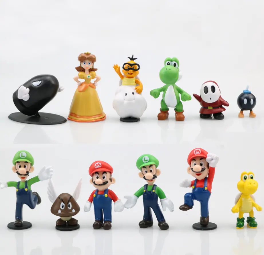 Figuras de Super Mario H4-7CM, 18 modelos, juguete para decoración, modelo de juguete, super mario, PVC
