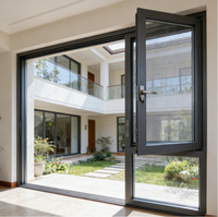 Ventana Corredera de Aluminio con Función de Inclinación Interior, 20 Años de Exportación, Personalizada para Balcón de Villa, Ventanas Correderas y Abatibles de Vidrio