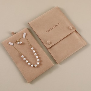 ถุงใส่เครื่องประดับไมโครไฟเบอร์พิมพ์โลโก้ได้ คุณภาพสูง พร้อมช่องใส่ของ ถุงของขวัญกำมะหยี่สำหรับสร้อยคอ - Product Image 2