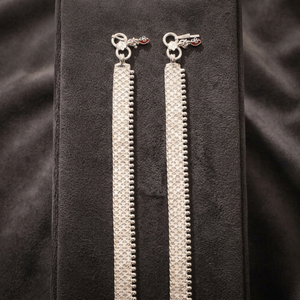 Paire de chaînes de cheville Payal traditionnelles en argent sterling pour femme, bijoux élégants pour mariée, accessoire de pied au design fantaisie - Product Image 3