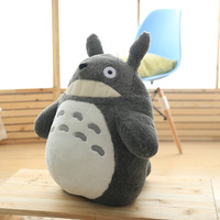 Porte-clés en peluche Totoro 30-70cm, coussin doux en forme de chat chinchilla, poupée anime, jouet doux, oreiller de lit, décoration d'intérieur, cadeau