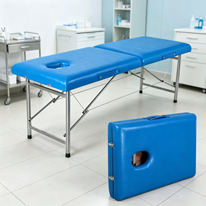 <span class=keywords><strong>Table</strong></span> <span class=keywords><strong>de</strong></span> massage <span class=keywords><strong>pliante</strong></span> à prix abordable, bonne qualité, 2 sections, réglable en hauteur, portable, pour spa - Product Image 2