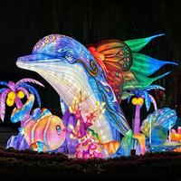 Lampu Peri Hutan Festival Thanksgiving Instalasi Seni Dekoratif LED Luar Ruangan Laris Manis