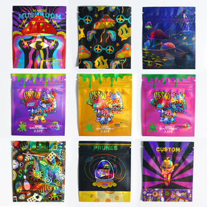 Bolsas de plástico Mylar de grado alimenticio impresas personalizadas Cajas de embalaje de aperitivos portátiles con cremallera y bolsa de pie reutilizable a prueba de olores - Product Image 4