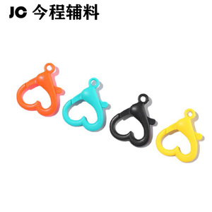 Plastic Heart Shape <b>Clip</b> <b>Buckle</b> Colorful Durable For Eyewear Mask Keychain Accessory - Product Image 4