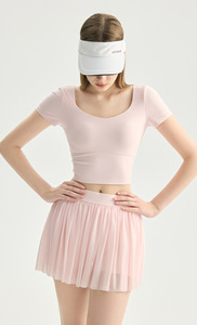 Top de Ballet para <span class=keywords><strong>Mujer</strong></span>, Ajustado, con Cuello en V, para Yoga, Pilates, Ejercicio, con Lazos <span class=keywords><strong>y</strong></span> Mangas Cortas - Product Image 3