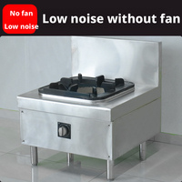 Cuisinière à gaz commerciale haute puissance en acier inoxydable, facile à nettoyer, faible consommation, sans ventilateur, protection contre l'extinction de la flamme, gaz naturel/GPL, cuisinière à pied court