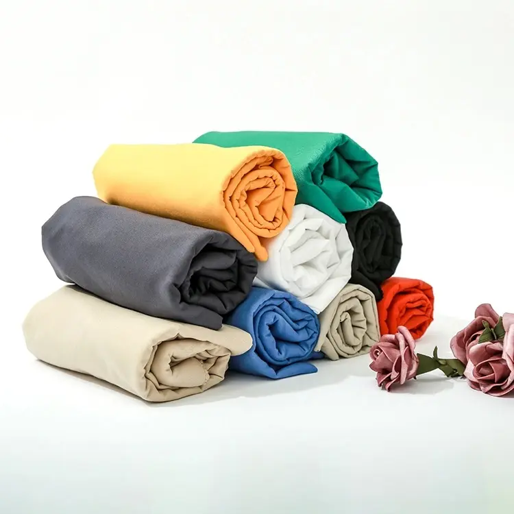 Stock Lot Twill Woven Textile TC 80/20 65/35 Poly cotton 88*64 96*72 110*76 Mehrfarbiger Stoff für Kleidungs stücke