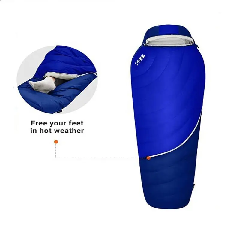 Customizable outdoor camping canvas portable backpack ultra light compact bulk comfortable warm down sleeping bag quilt