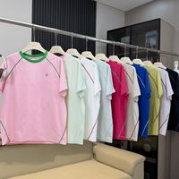 T-shirt de cyclisme à manches courtes à séchage rapide pour couple, style montagne, color block, couche de base
