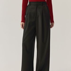 <span class=keywords><strong>Pantaloni</strong></span> larghi larghi a vita alta da <span class=keywords><strong>donna</strong></span> in <span class=keywords><strong>lana</strong></span> di pecora tinta unita <span class=keywords><strong>pantaloni</strong></span> larghi in maglione con due tasche laterali - Product Image 1